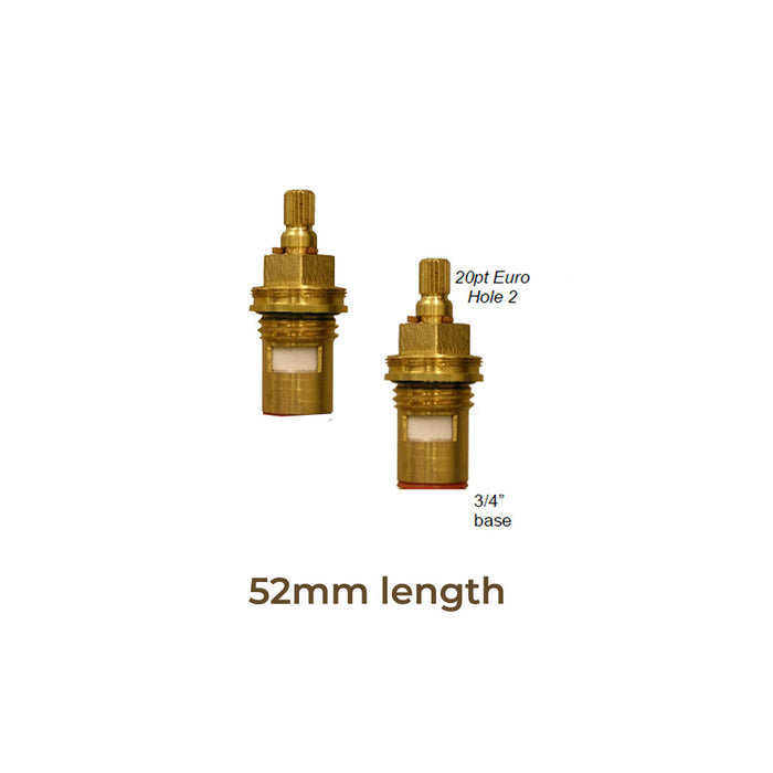 52mm Hot and Cold Set of 2 Ceramic Cartridges 20pt