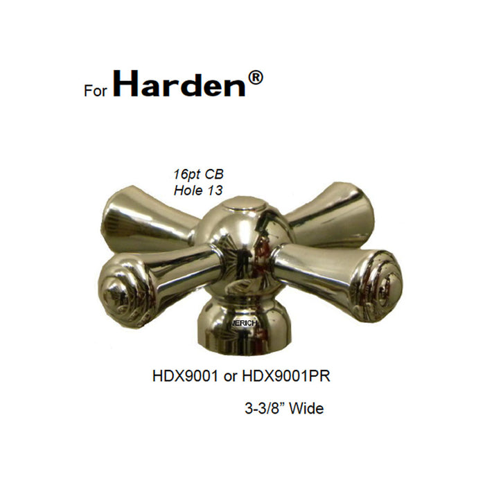 Harden Replacement Cross Style Handles 38PT Hole 13