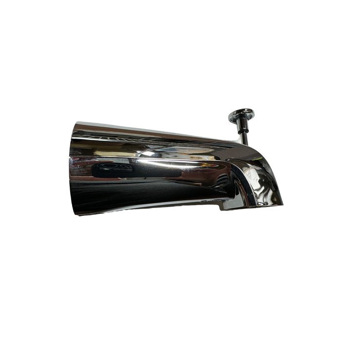Plain Chrome Tub Spout Set Screw Mount with Diverter - in stock