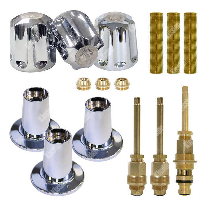 Gerber Replacement Stem 5-1/4 Inch 16pt Spline 98-672 98-673 Rebuild Kit with Handles and Sleeves