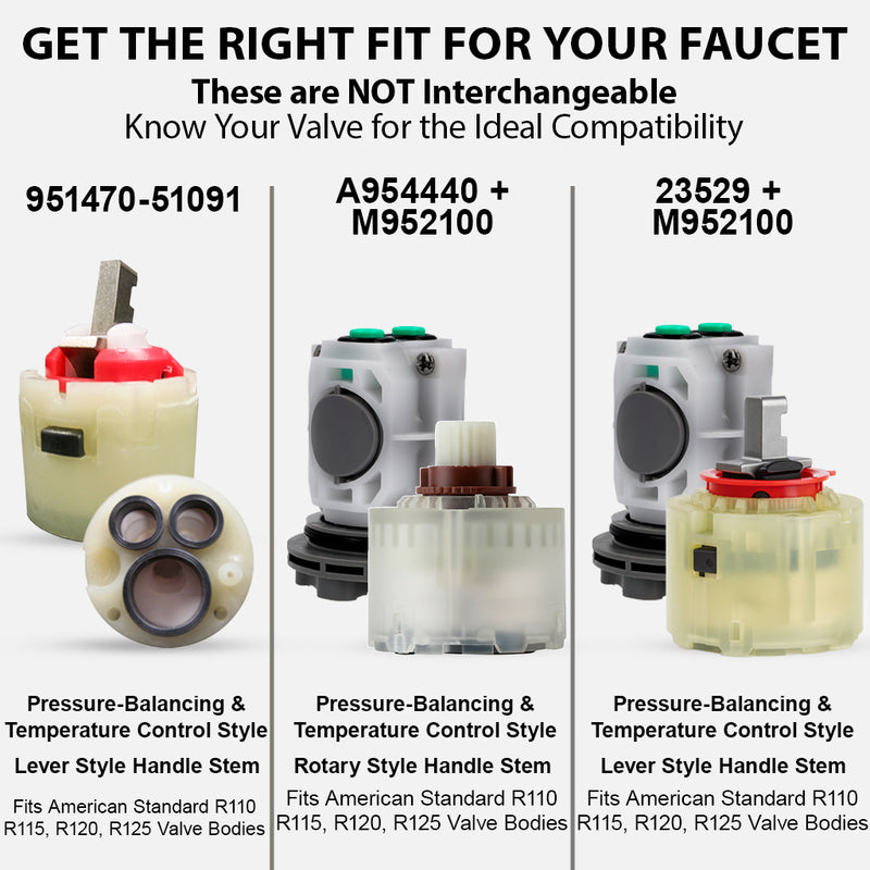 American Standard Single Lever Tub Shower Replacement Cartridge and Pressure Balancing Spool In Stock