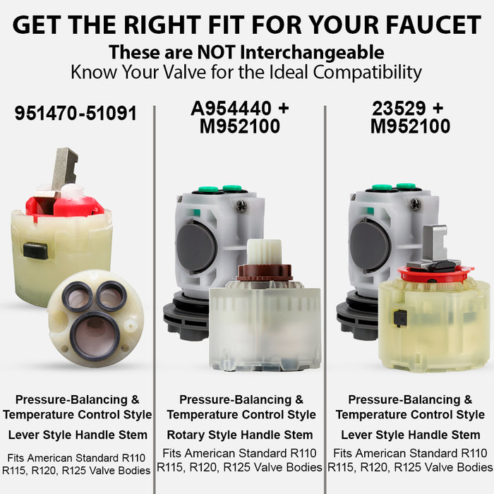 American Standard Single Lever Tub Shower Replacement Cartridge and Pressure Balancing Spool In Stock