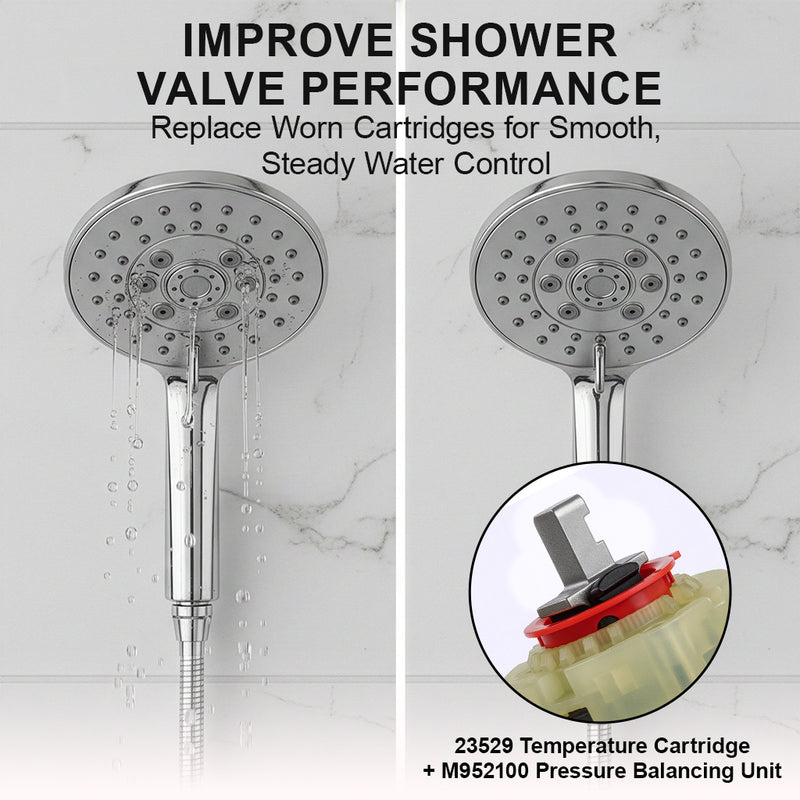 American Standard Single Lever Tub Shower Replacement Type P Cartridge 23529 and 952100 Pressure Balancing Spool