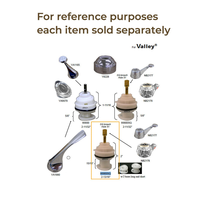 Valley Replacement Single Lever Square Broach Cartridge —