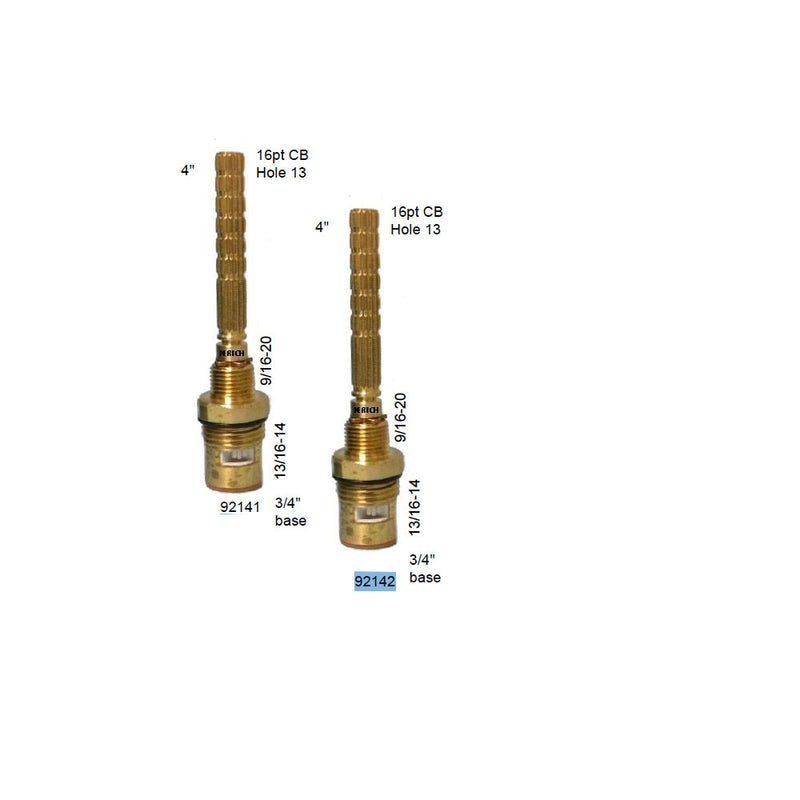 4 Inch Ceramic - 16PT CB 3/4inch - Hot and Cold Set Cartridges