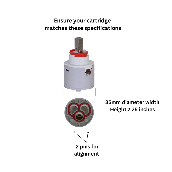 Hydroplast Single Lever Faucet Cartridge 35mm - G35 - Fits KOHLER