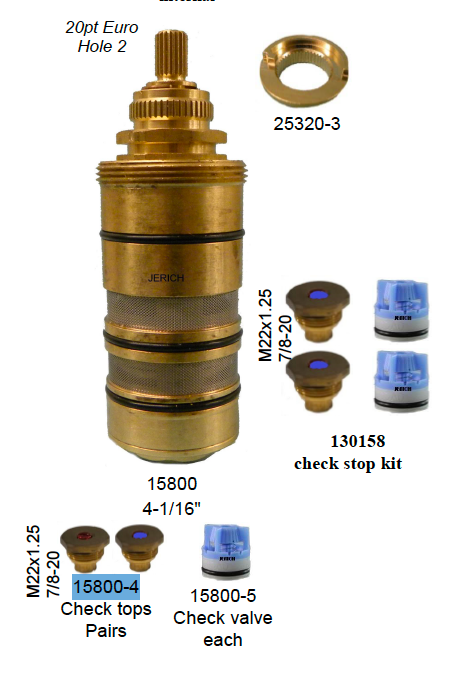 Check Stops Pair - Fits 15800-4 Thermo