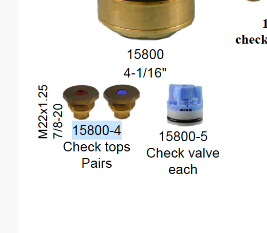 Check Stops Pair - Fits 15800-4 Thermo